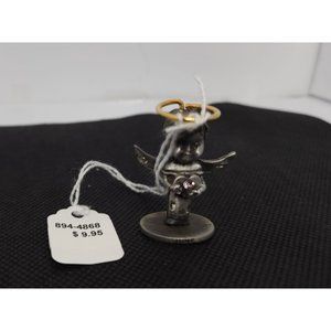 NWT Genuine Pewter Birthstone Angel of the Month June 1.5" T Gold Plated Halo US